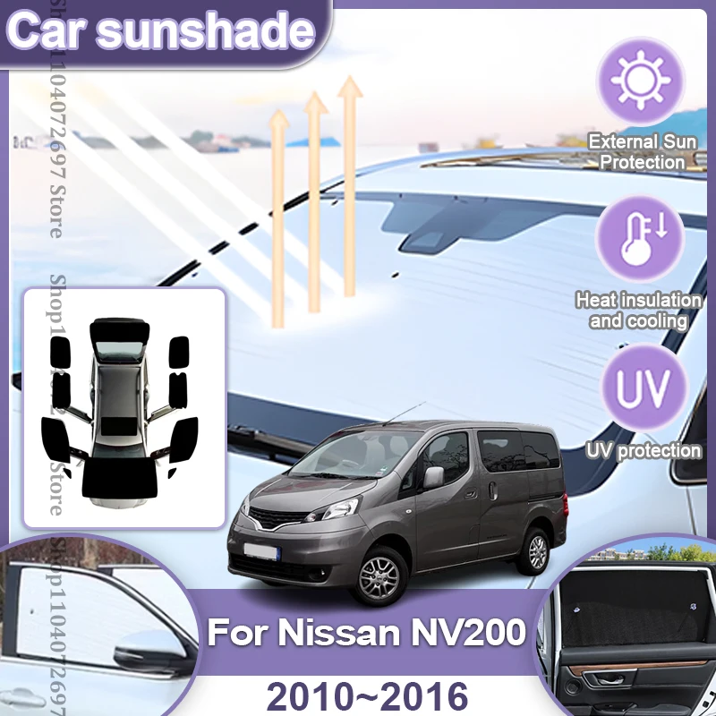 For Nissan NV200 Evalia Vanette 2010-2016 2012 2013 2014 Full Coverages Sunshade Retractable Protection Shade Car Accessories