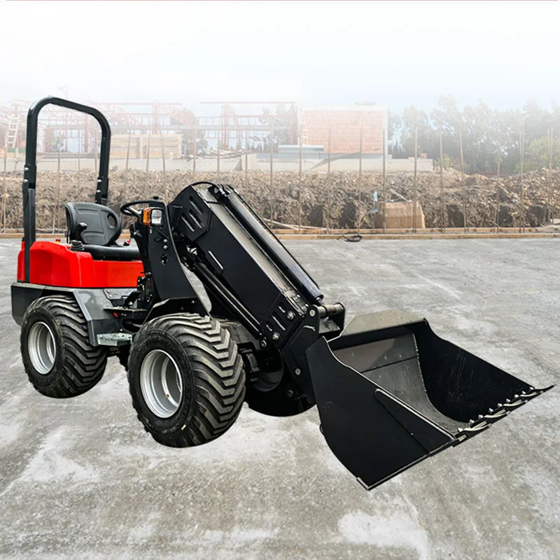 Customized New Design KZL918 Sliding Loader Front Unloading Small Compact Wheel Telescopic Arm Sliding Loader