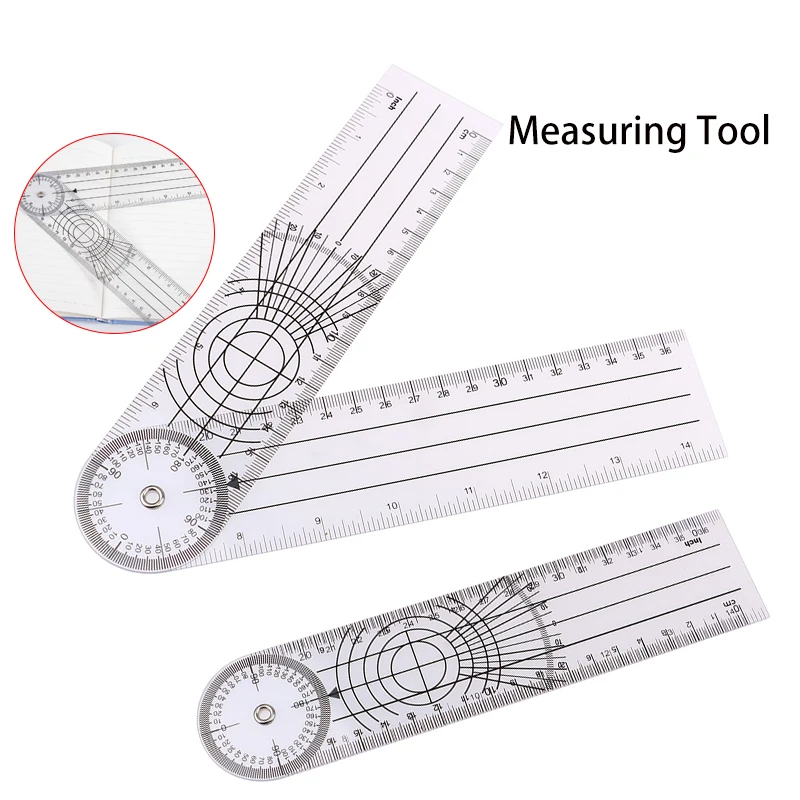 0-140mm 360 Degree Goniometer Angle Medical Spinal Angle Ruler Angle Inclinometer Ruler Protractor Angle Finder Measuring Tool