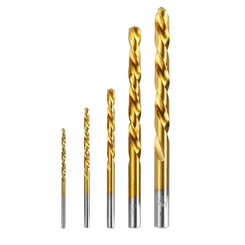 Foret hélicoïdal pour main gauche, tige droite HSS 3.2-8.7mm, perceuse électrique, outil électrique, accessoires de menuiserie pour le travail du bois, 5 pièces