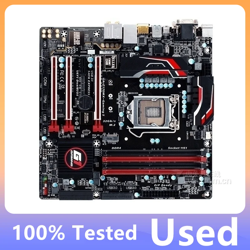 Ga-z170mx-gaming 5 Board 1151 Ddr4 64gb Z170 Overclocking Desktop Board M.2 Nvme Sataiii 100% Testing Work