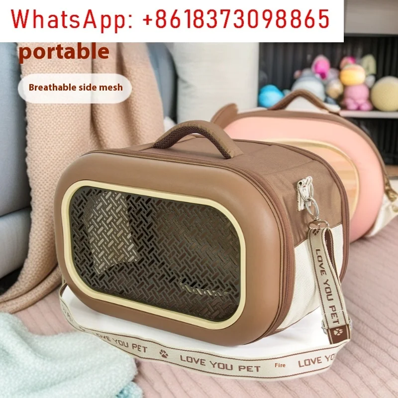 Large Capacity Pet Carrier Backpack With Breathable Side Mesh Escape Proof Design For Cats Summer Winter Use