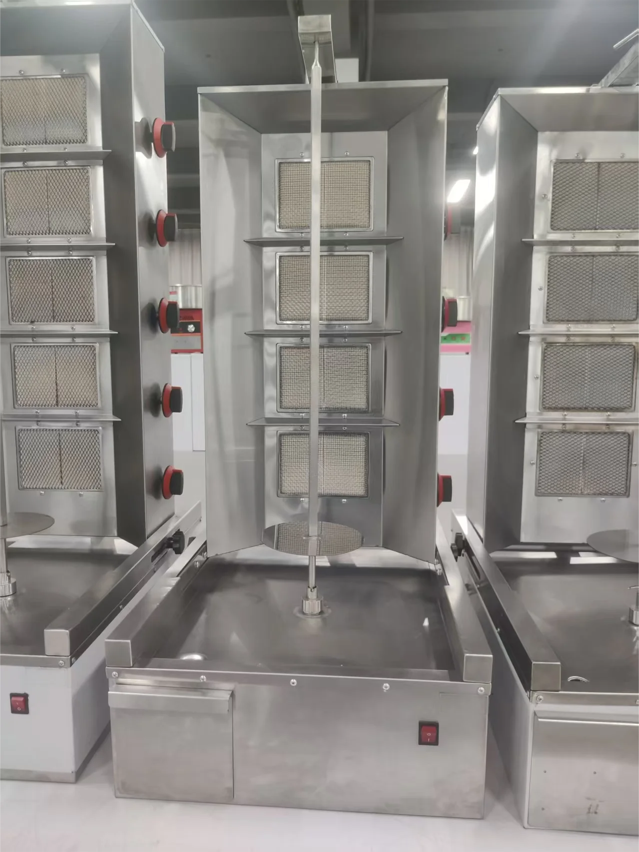 XY Best Hot Commercial 4-Burner Shawarma Machine Gas/Electric For Restaurant Home Use Food Shop-New Condition Rotisserie Oven