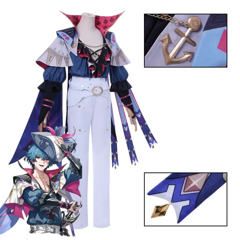 

OPGame Wuthering Waves Brant Cosplay Costume Anime Performance Uniform Cloak Coat Shirt Hat Wig Man Halloween Carnival Su 8f5d][