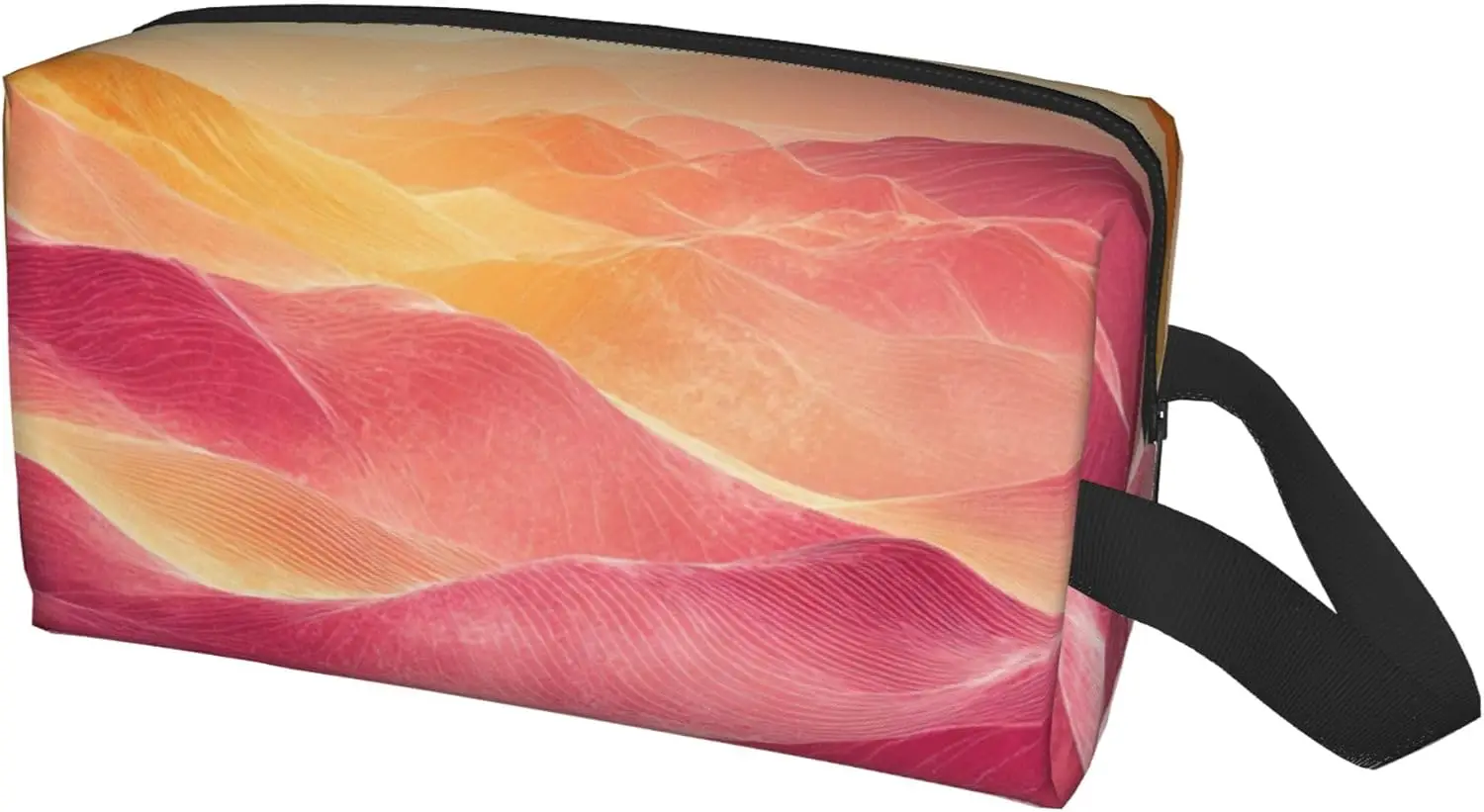 Travel Toiletry Bag for Women Men marble Sunset Mountain Cosmetic Toiletries for Girls Kids Makeup Pouch Wash Bags Organizer