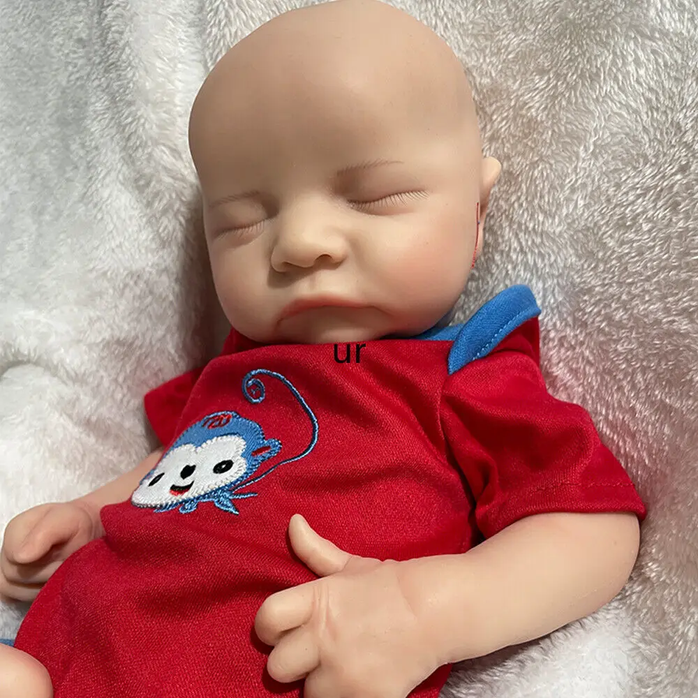 18-Zoll-Silikon-Reborn-Baby, Künstler bemalt, lebensecht, waschbar, Neugeborene, Puppe für Kinder, Weihnachtsgeschenk, Geburtstag, Spielzeug, Sammlerstücke