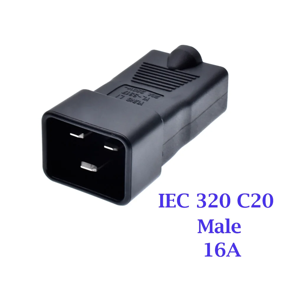 IEC320 C20 Male to NEMA 5-15R 5-20R Combined US Female Socket Adapter, Server PDU Power Convertor Plug