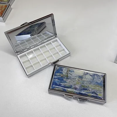 16 Kleur/18 Kleur Creatieve Aquarel Pigment Verpakking Ijzeren Doos Diy Student Hand Grootboek Schilderij Pigment Lege Doos Benodigdheden