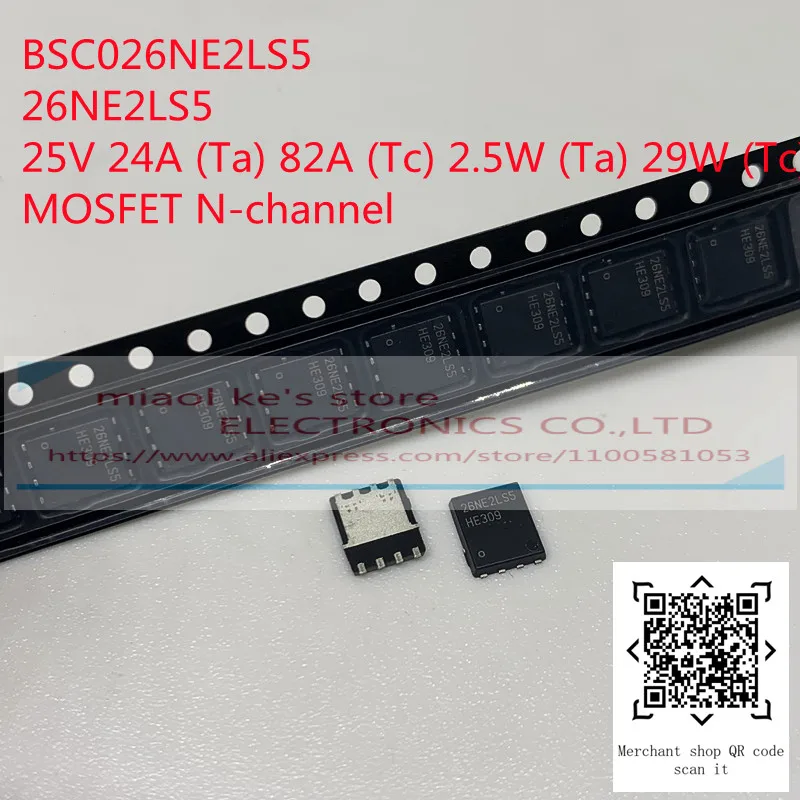 [10pcs]100%New Original: BSC018NE2LS BSC026NE2LS5 BSC050NE2LS 018NE2LS 026NE2LS 050NE2LS N-channel MOS FET SMD TDSON-8