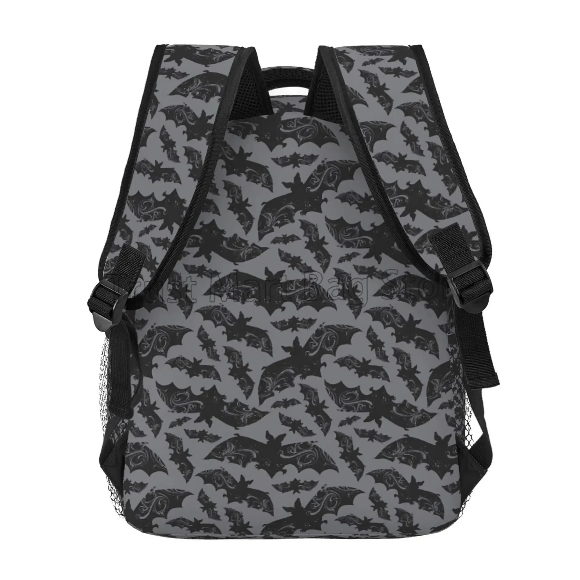 Sac à dos chauves-souris noir pour Halloween, sac à dos pour ordinateur portable, sac de livre scolaire, sac de jour léger pour adultes, adolescents, enfants, voyage, randonnée, camping