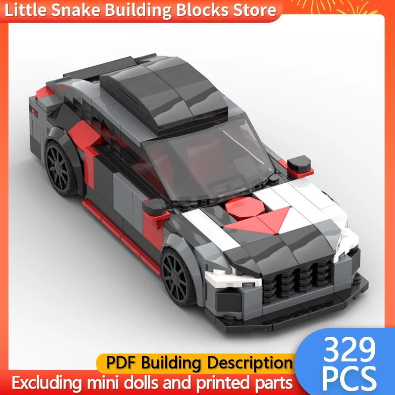 City Car Model MOC Building Bricks RS6 High-Performance Station Wagon Modular Technology Children Holiday Gifts Assemble Toys