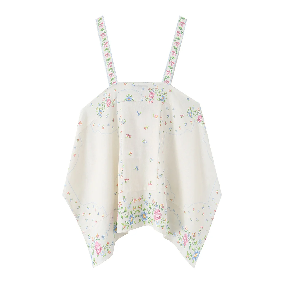 TFMLN Neues Damen Sexy Print Shorts Set Sommer Strand Locker Sitzender Rückenfreier Sling-Top mit Unregelmäßigem Schnitt und Mini-Shorts Zweiteiliges Set – Detail 4