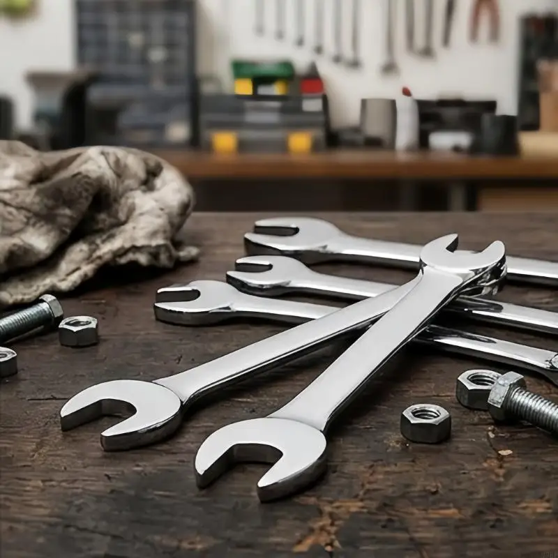 M76E Doppelmaulschlüsselsatz, 3-teiliger Handsatz aus dünnem Metall für Befestigungsarbeiten, Arbeiten mit engem Zugang und – Detail 3