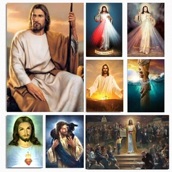 Divine Mercy Jesus Christ Religious Wall Art Print Poster HD Print Canvas Painting for Bedroom Sport Office Art Room Decoration