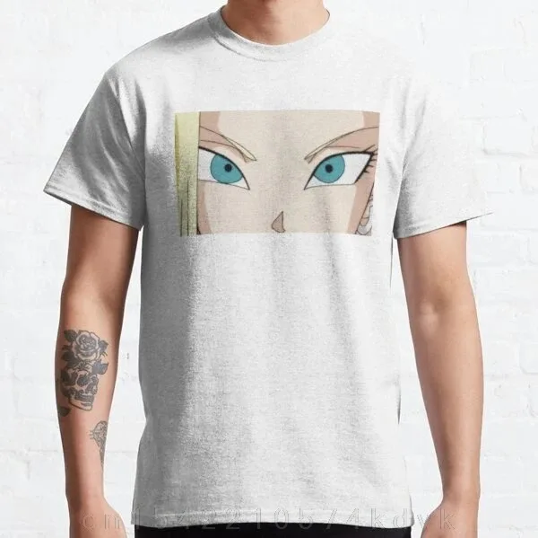 Android 18 Eyes Mens Crusher Outdoor Graphic T-Shirt Cotton Hot New Top O-neck Hip Hop T-shirt Tees Tops Summer