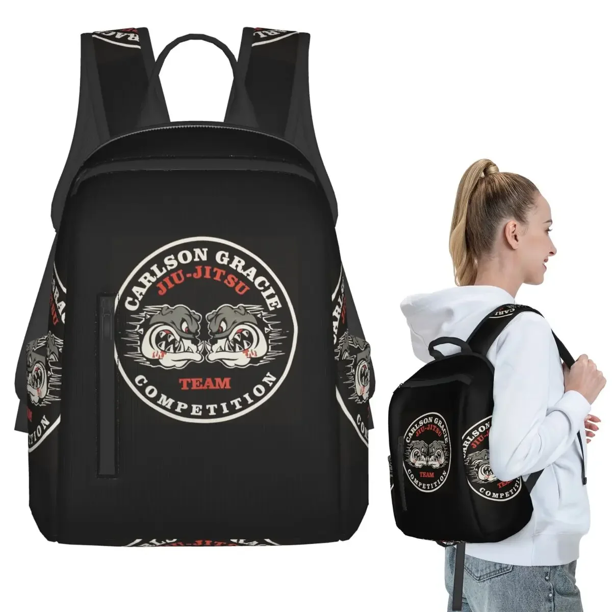 Carlson Gracie Jiu Jitsu Team Backpack Student BookBag Children School Bag Laptop Shoulder Bags Boys Girls