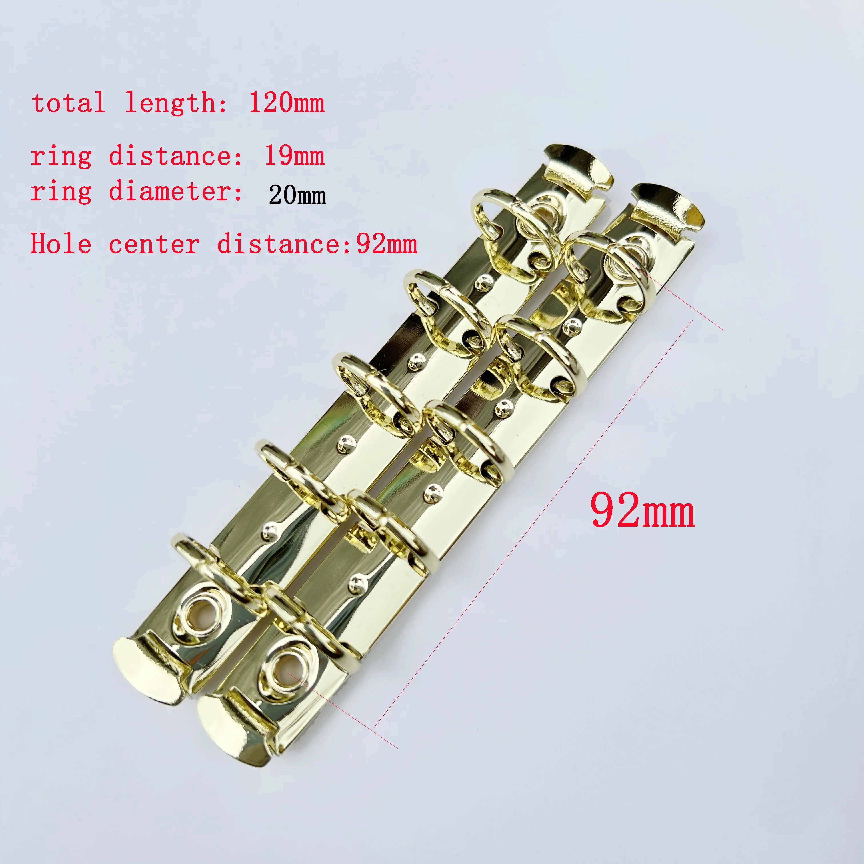 120MM Long 5 Rings 15/20MM Mini A8 M5 Small Binder Clip With Screws