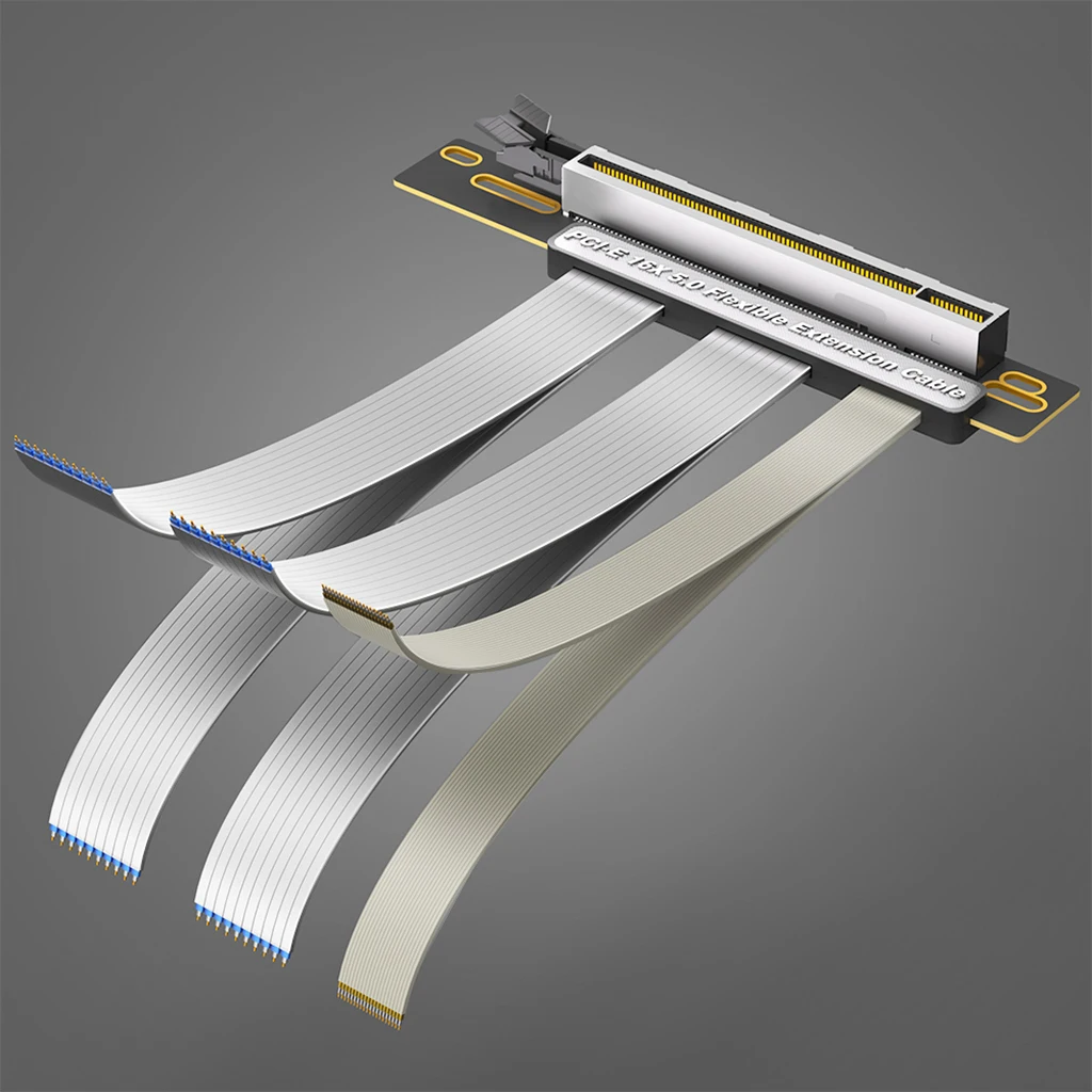 XT-XINTE PCI-E 5.0 16x Kabel Riser Kartu Grafis Kabel Ekstensi PCI Express Kartu Ekspansi GPU Riser Ekstender Terlindung