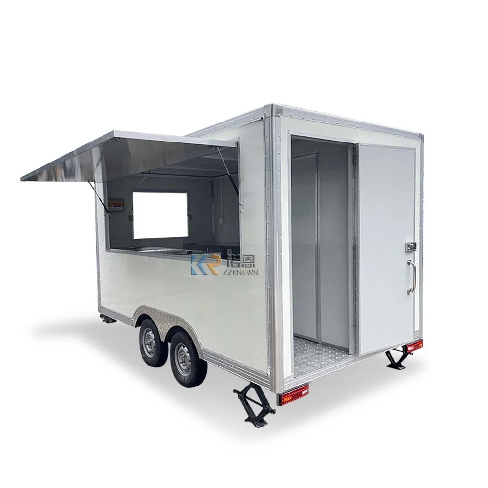 2023 Food Coffee Cart Ice Cream Catering Kiosk for Sale DOT Food Concession Trailer Mobile Food Truck With Toilet