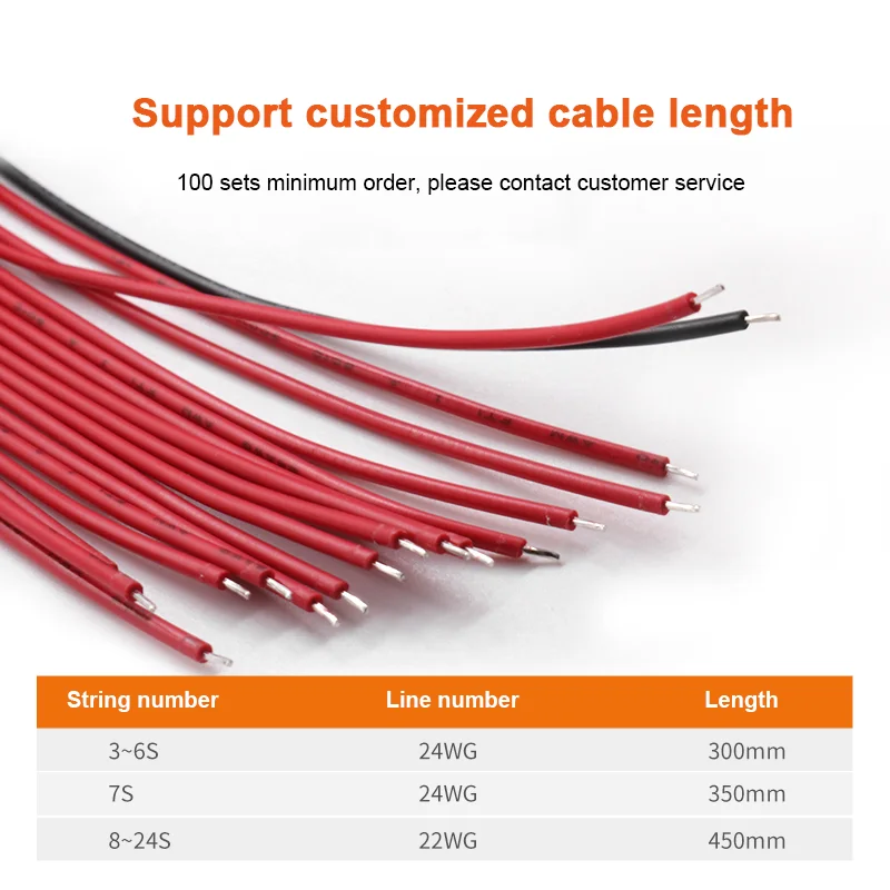 1 kabel PC płyta zabezpieczająca baterię litową BMS kabel, nadaje się do 3PIN 4s 6s 8s 10s 12s 13S 14S 16S 17S