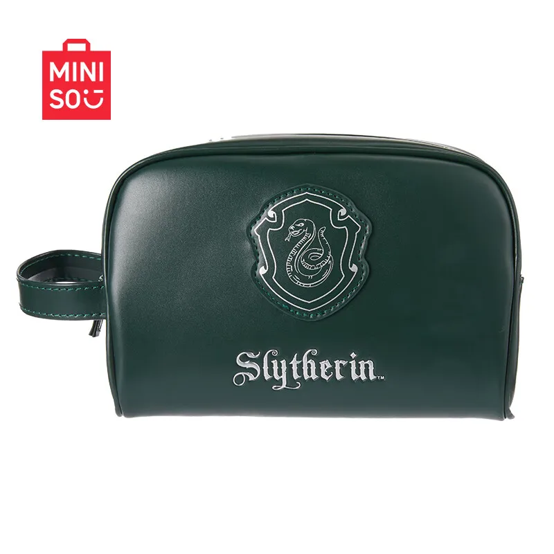 MINISO Harry James Potter Series Square College Cosmetic Bag Travel Portable Gryffindor Toiletry Bag Slytherin Christmas Gift