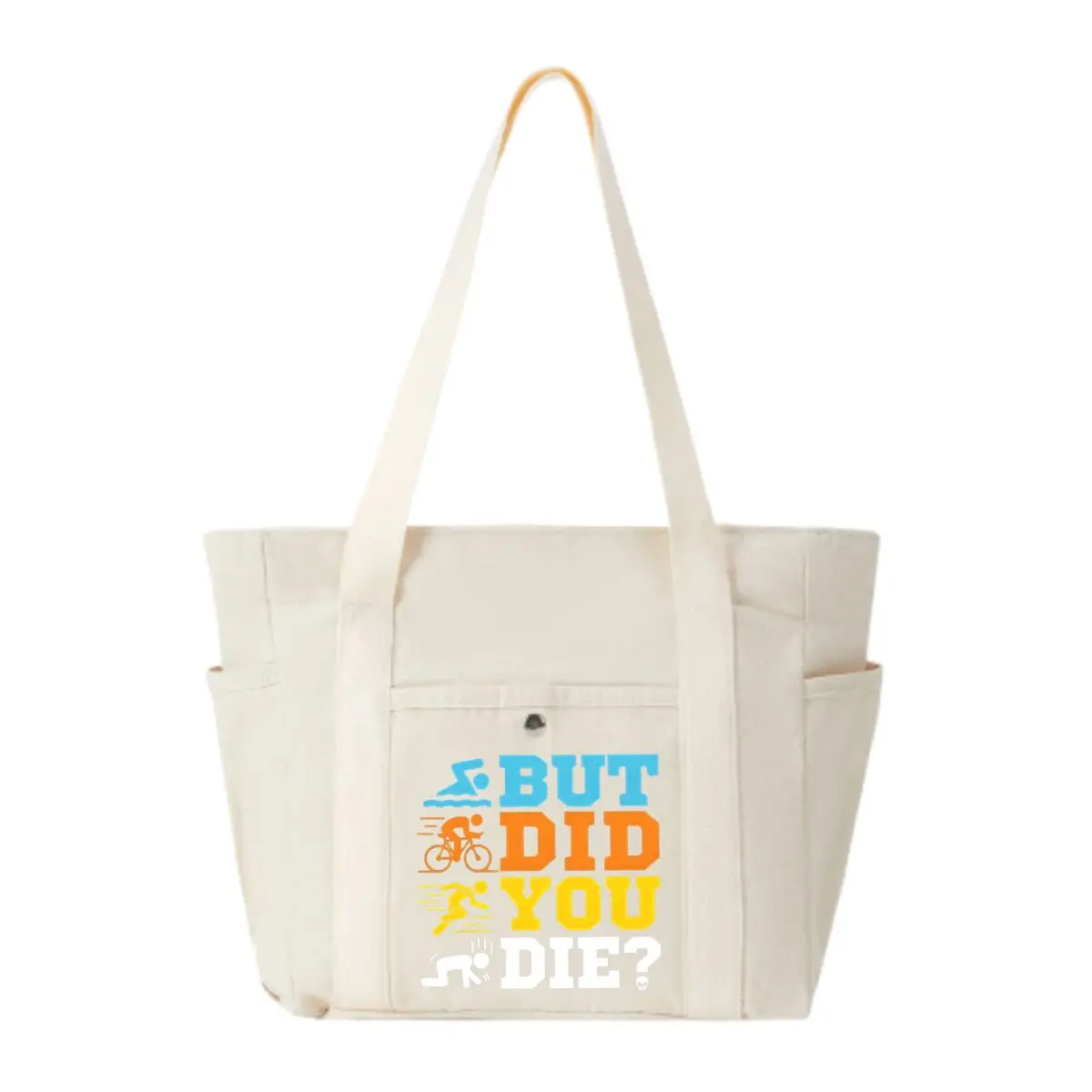 

“But Did You Die” Activity Text Large Canvas Tote Women's Casual Vintage Commute Bag