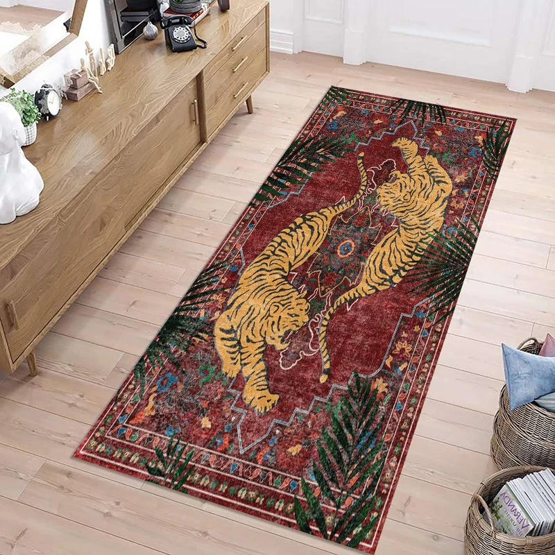 Japanischer Tiger-Kampf-Teppich für Badezimmer, Gäste- und Wohnbereich, Rutschfester Teppich, Modische Bodenmatte, Flächenteppich