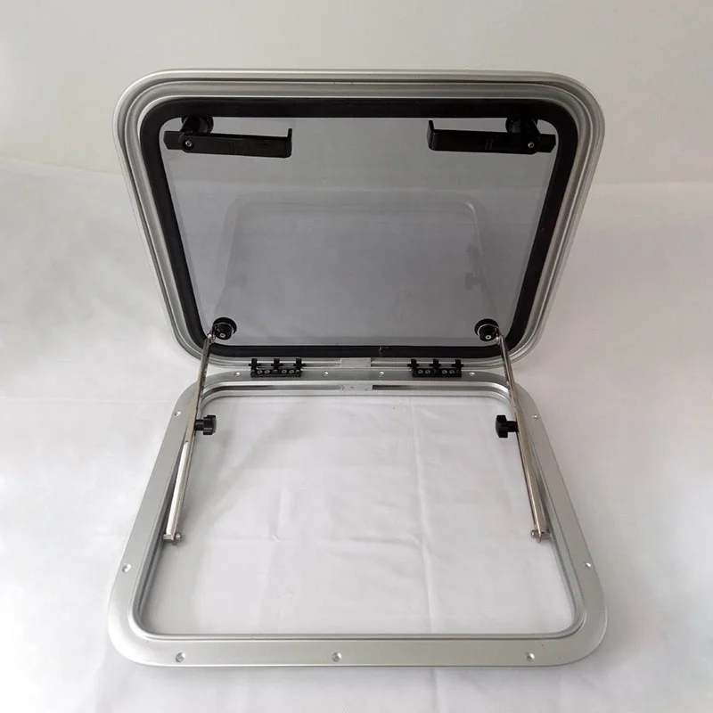 Hot Sale Customized Rectangle Marine Skylight Escape Hatch Window Aluminum Deck Hatch for Boats Yacht RV