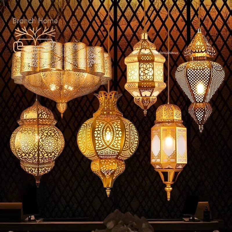 Chandelier Xinjiang Thai retro chandelier commercial restaurant B & B coffee shop club art atmosphere lighting