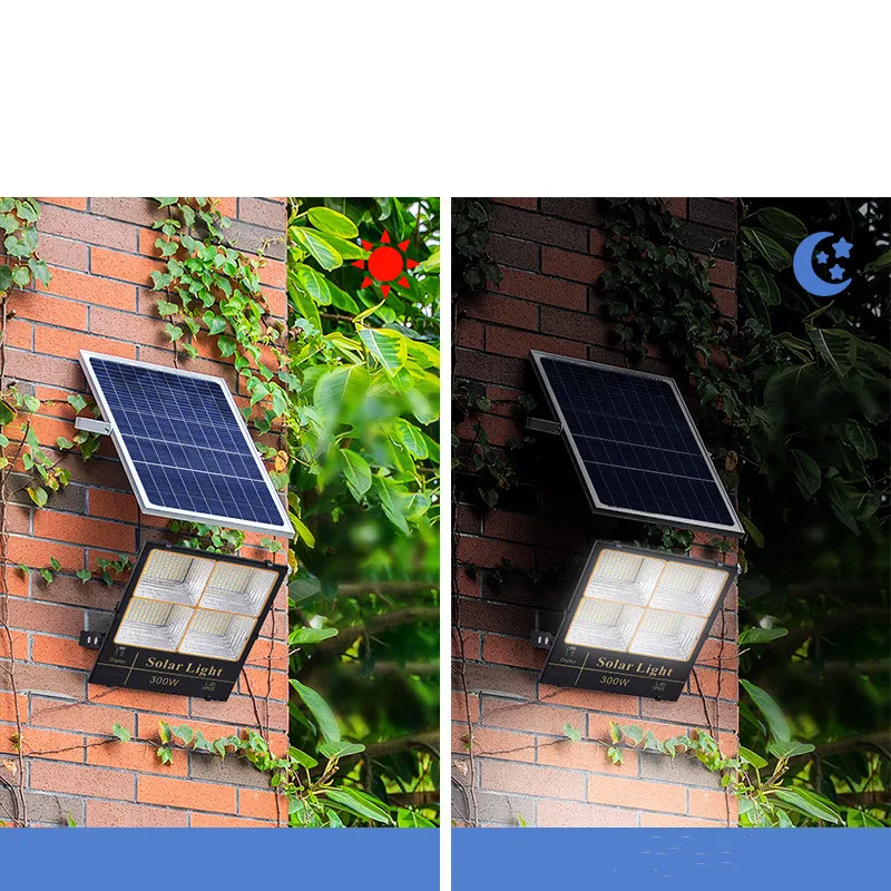 Solar Floodlight Super Bright High Power Outdoor Garden Lawn Three-Tone Lighting Street Lamp