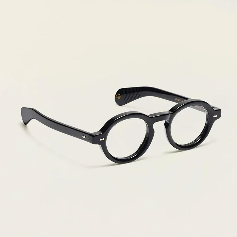 

High Quality Handmade FOYGEL Eyeglasses Man Lemtosh Glasses Woman Luxury Brand Vintage Tortoise Black Acetate Eyewear Frame