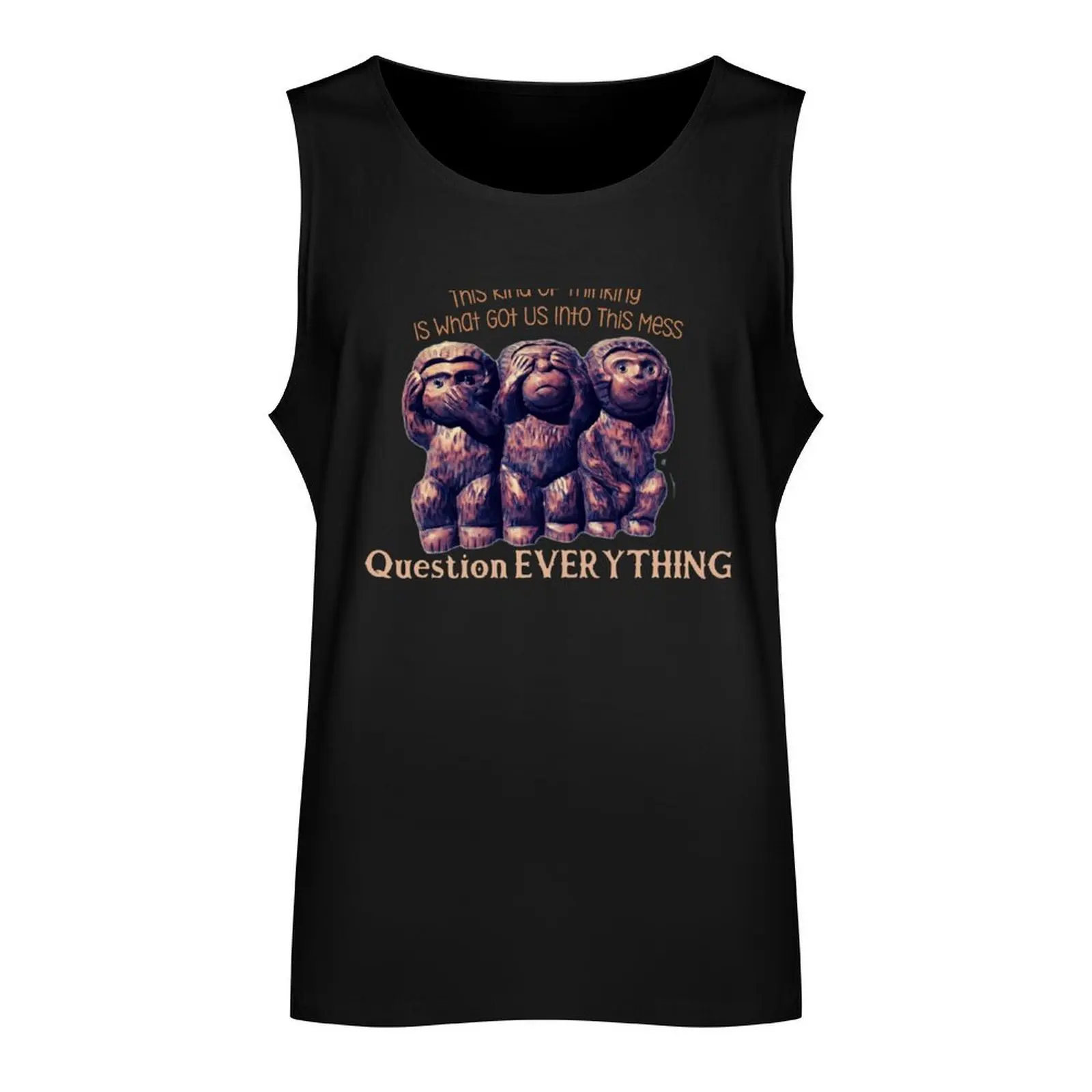 3 Wise Monkies Psyop Tank Top Men's summer clothes men clothes Sports shirt man clothing men