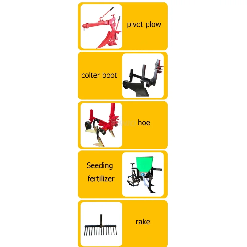 Household Small Scale Furrow Plough Cultivator High Productivity Gearbox Weeding Tilling Equipment Low Maintenance