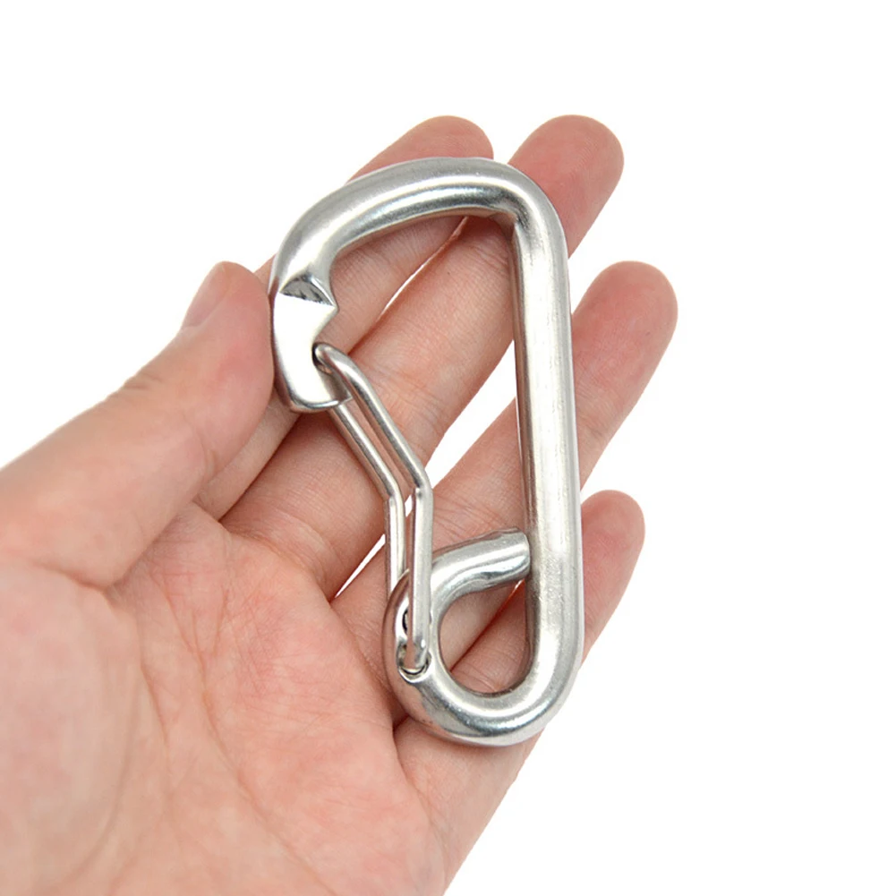 Accessories Carabine Brand New Buckle Camping 316 Stainless-Steel Anti-corrosion Carabiner Diving Lightweight 80mm