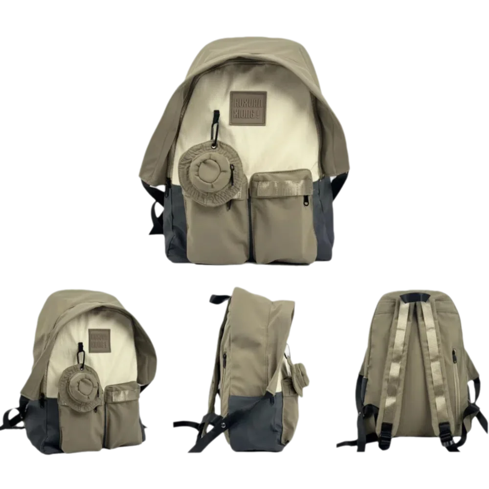 

New Decorative Hat Pendant Backpacks Large Capacity Multi-color School Bags Nylon Durable Travel Bags Outdoor