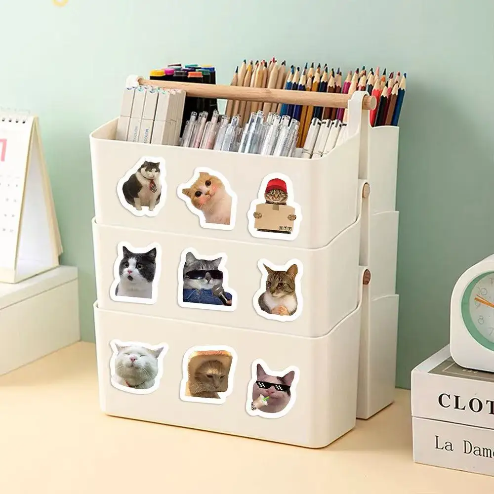 500 قطعة مقاوم للماء تتجه الفكاهة ميمي القط ملصقات 2-3 سنتيمتر Kawaii الشارات لأجهزة الكمبيوتر المحمول مجلة جراب هاتف لتقوم بها بنفسك الهدايا