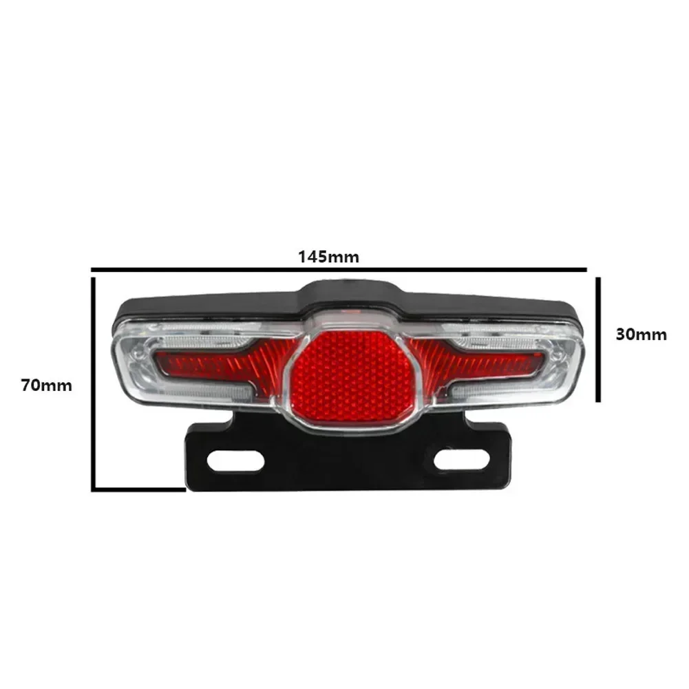 New 12V/36V-60V Electric Bicycle Ebike Taillight Turn Signal Rear Rack Lamp Tail Light Night Traffic Warning Light Turn Signal