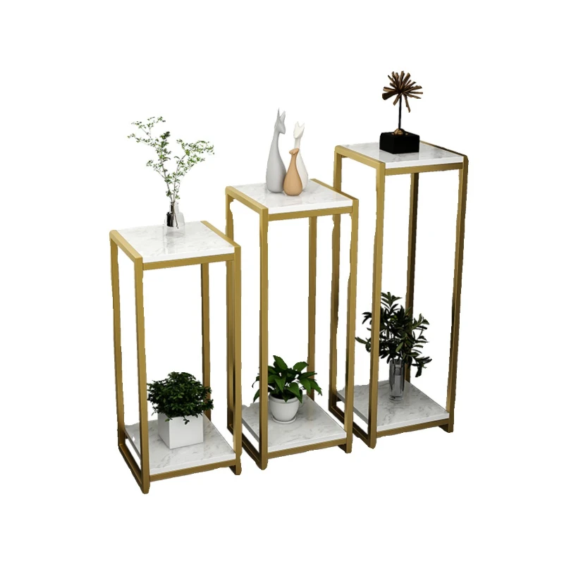 

European light luxury flower stand next to the TV cabinet floor ornament