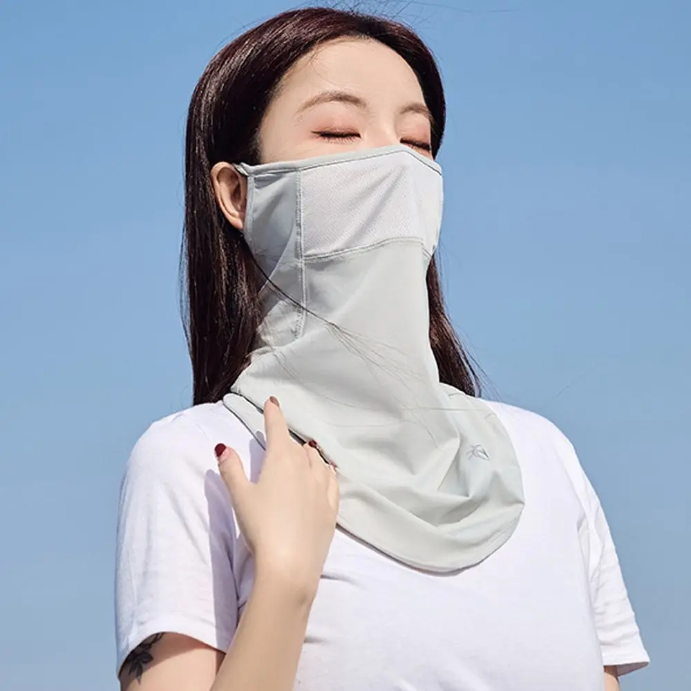 Neck Flap Sunscreen Veil UV Protection Sun Protection Summer Sunscreen Mask Men Fishing Face Mask Ice Silk Womne Neckline Mask