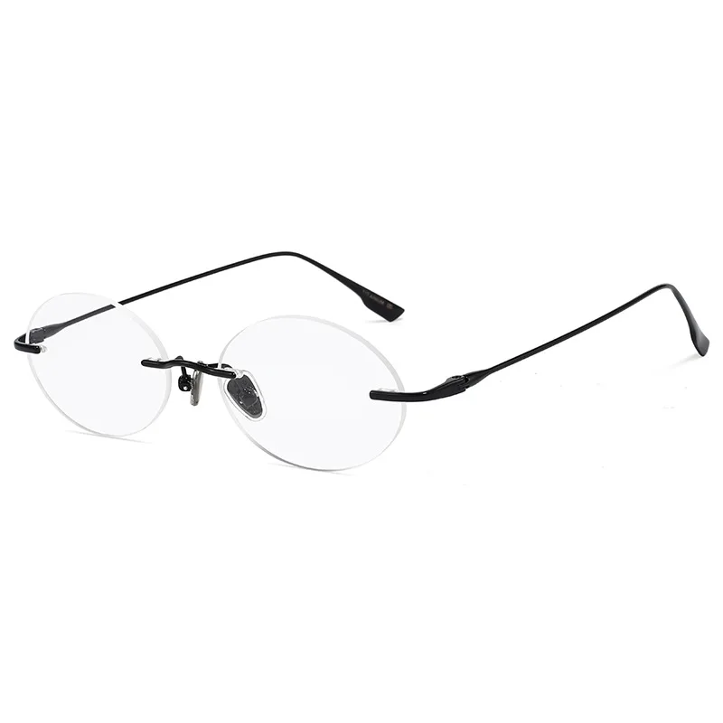 Rimle Oval Optics Glasses  Women Pure Titanium Prescription Recipe Lenses Progressive Myopia Eyewear Anti Blue Light Eyeglasses