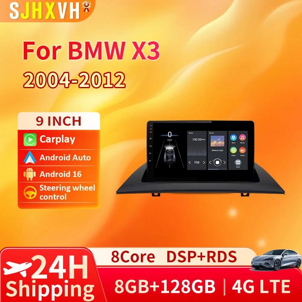 

Android 16 Carplay Auto Car Radio Multimedia Player For BMW X3 E83 2004 - 2012 E53 X5 M5 DSP Autoradio GPS Stereo 2din Head Unit