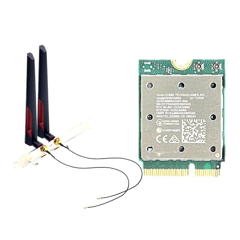 

Трехдиапазонный Wi-Fi7 QCNCM865 Bluetooth 5,4 Беспроводная карта Wi-Fi Трехдиапазонный сетевой беспроводной адаптер 2,4G/5G/6Ghz для Win11antenna