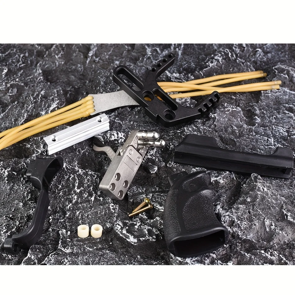 مجموعة ملحقات الصيد الخارجية الاحترافية - مجموعة أدوات DIY مكونة من خمس قطع. ملحقات تجميع المقلاع المحمولة متعددة الوظائف