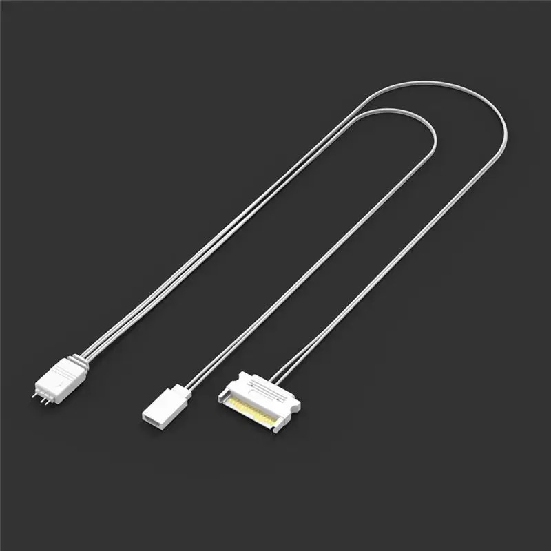 A60F-Computer ARGB Controller PC Case RESET Control Sata To ARGB Reset Power Cable PC 5V 3Pin Lighting Controller