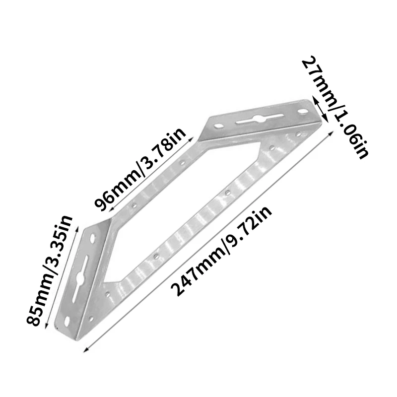 Código de ângulo grande de aço inoxidável multifuncional resistente, conector de prancha de móveis, acessórios de hardware, suporte de ângulo