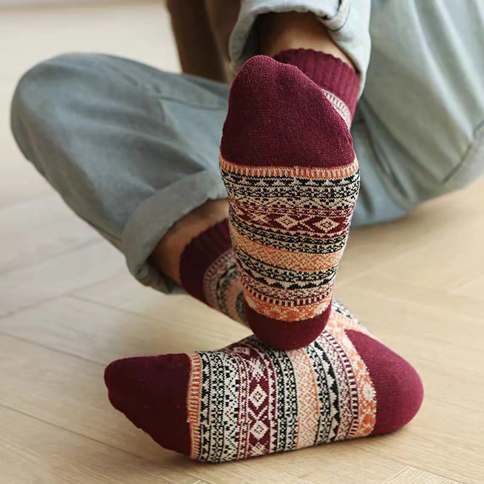 5 Pairs Winter Warm Thick Soft Mid-calf Socks Ultra-comfortable High Quality Breathable Thickened Middle Women's Socks image 5