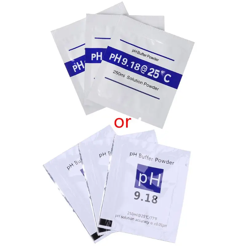 3pcs/lot PH Buffer Powder For Test Meter Measure Calibration PH 4.00 6.68 9.18