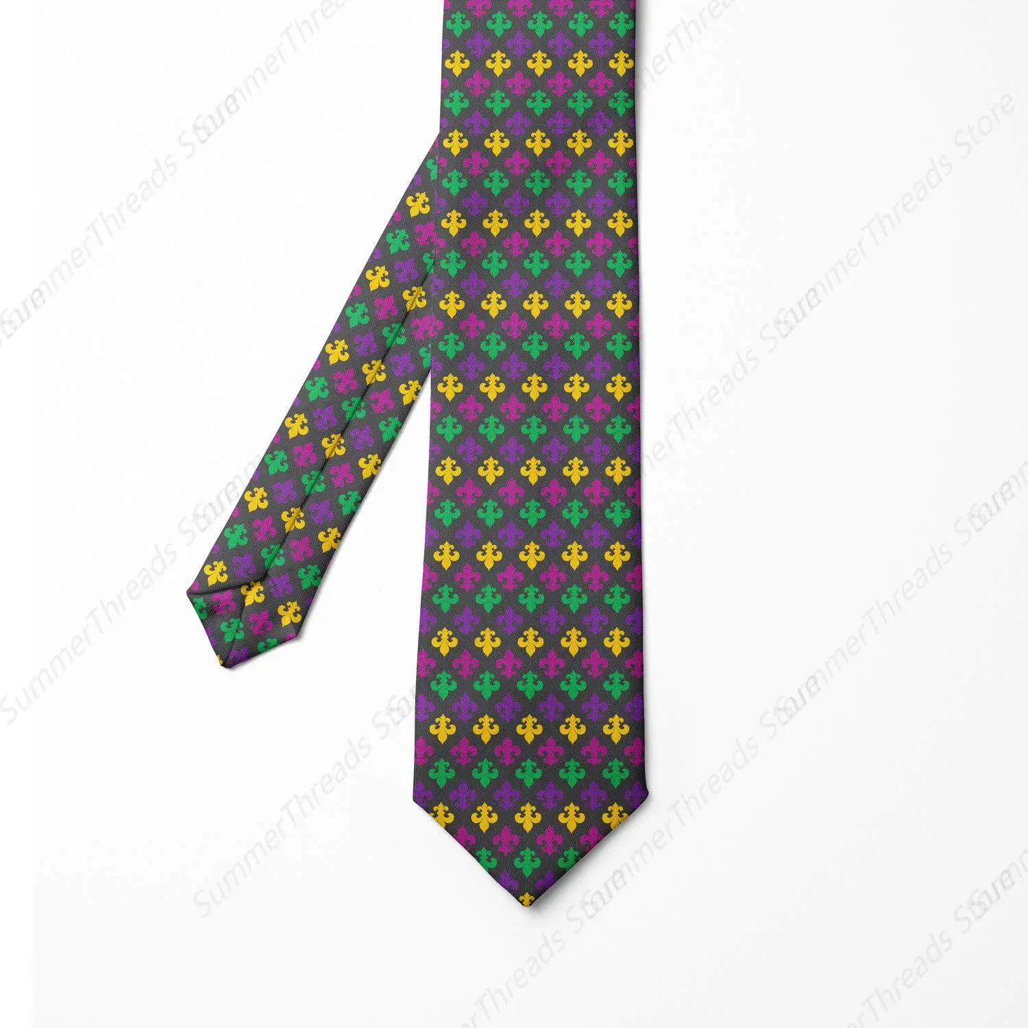 Men's Tie, Mardi Gras Celebration, Necktie Yellow Purple Green Ties