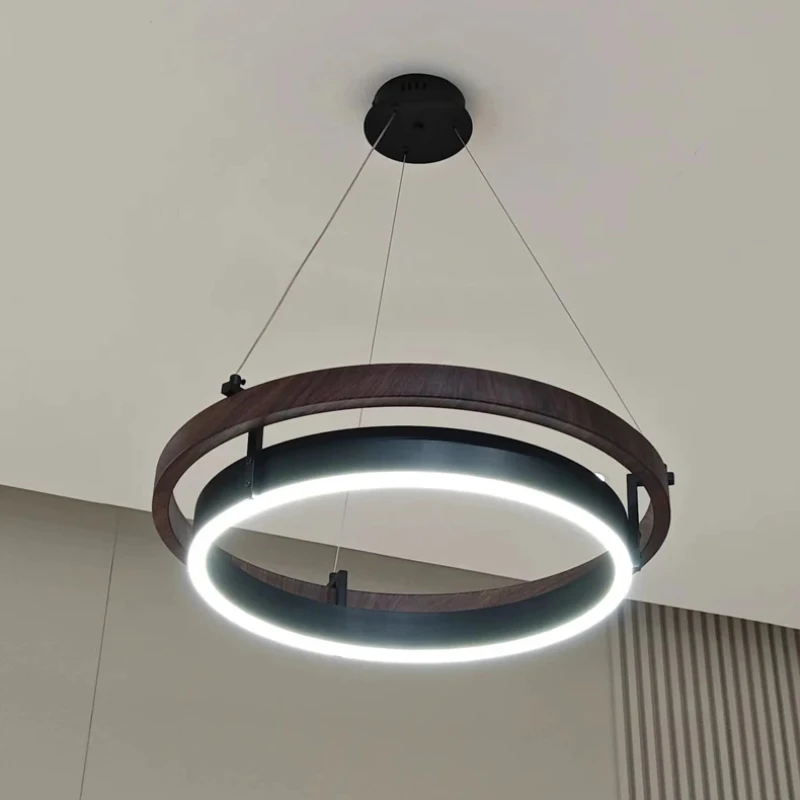 Decorative LED Double Circular Pendant Light in Modern Nordic Style for Dining Room, Bedroom, Living Room, Villa or Kitchen