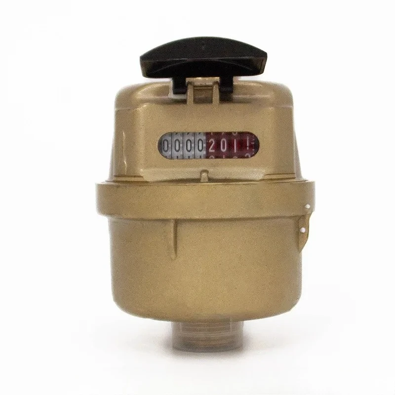 Household High Precision Volumetric Piston Water Meter Copper Housing for Tap Water Flow Monitoring Instrument